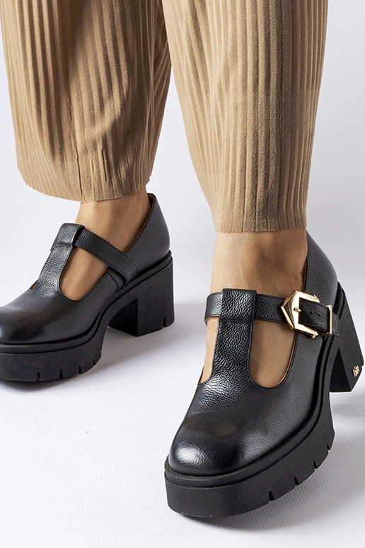 Botines de piel negros, "Karino"