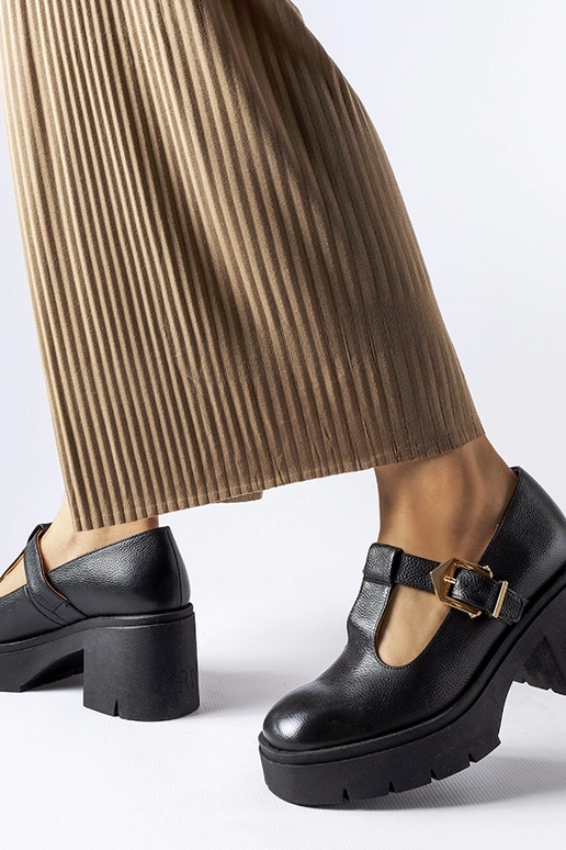 Botines de piel negros, "Karino"