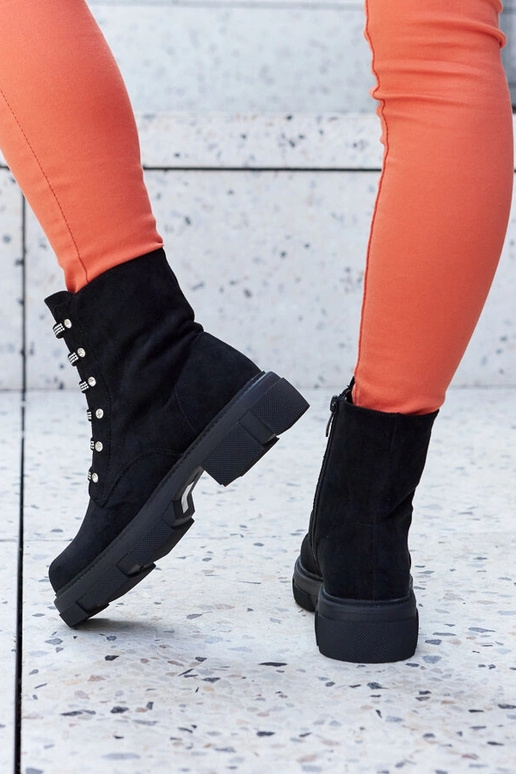 Botas de tobillo negras con...