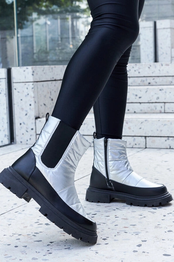 Botines de invierno negros de ante sintético "Paien"