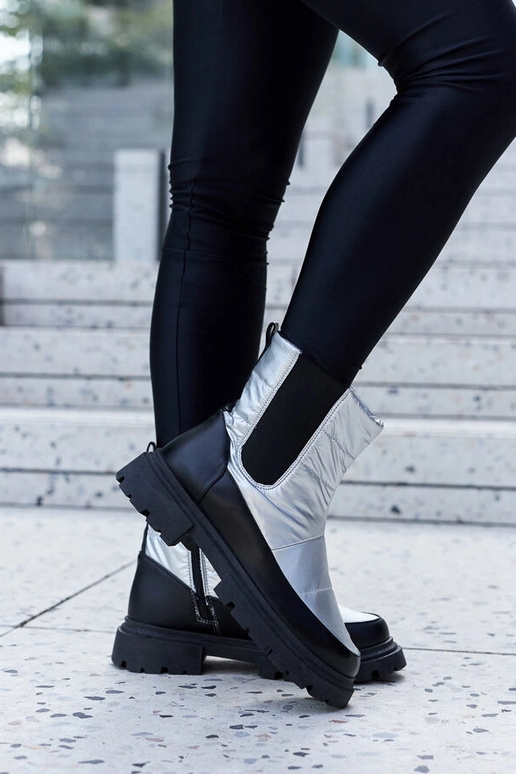 Botines de invierno negros de ante...