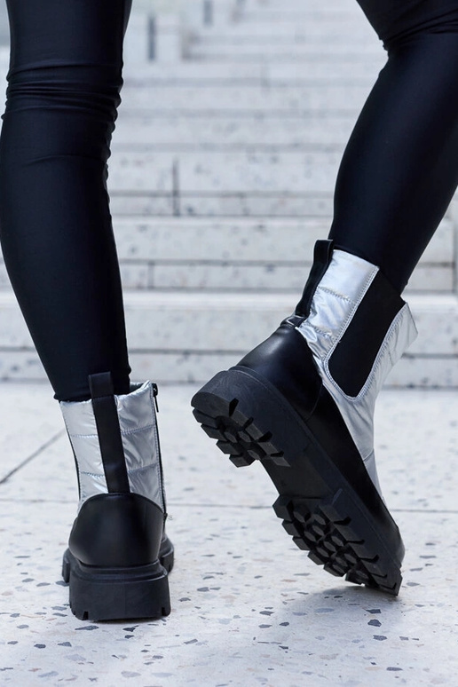 Botines de invierno negros de ante...