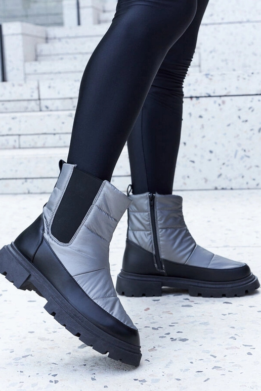 Botas de nieve con aislamiento gris...