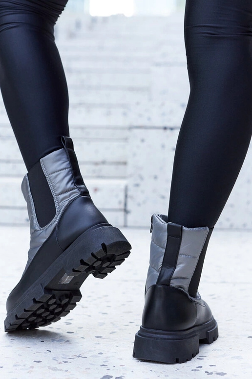 Botas de nieve con aislamiento gris...