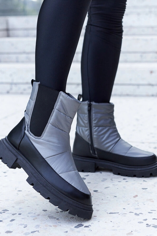 Botas de nieve con aislamiento gris...