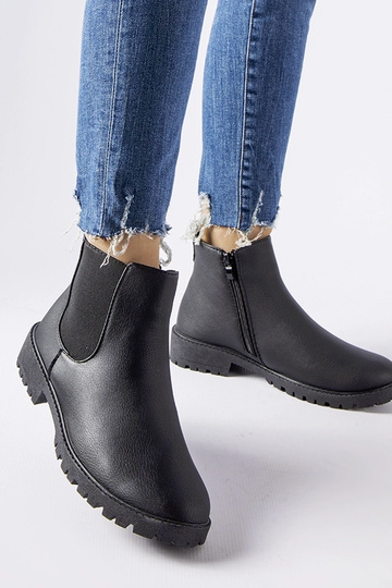 Zapatos clásicos negros de cuero sintético Sabre