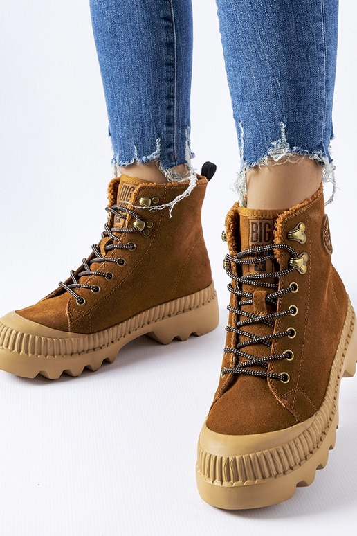 Bolso de piel marrón BIG STAR KK274520