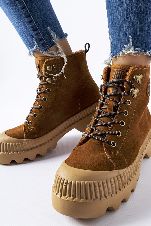 Bolso de piel marrón BIG STAR KK274520