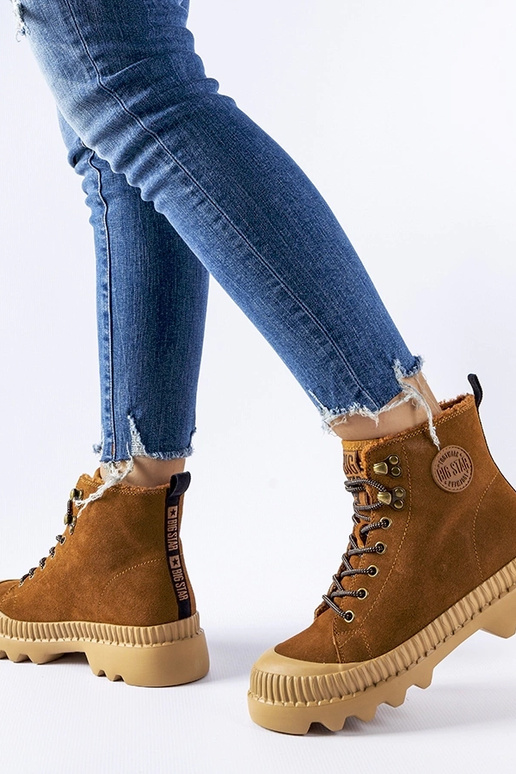 Bolso de piel marrón BIG STAR KK274520