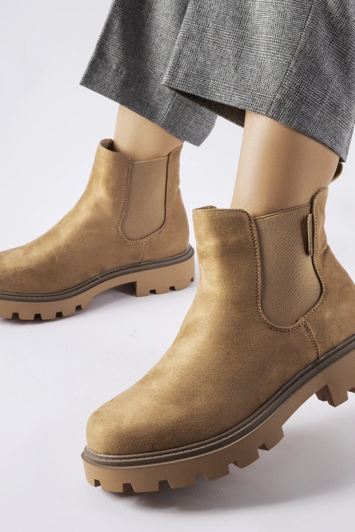 Botines de invierno color arena, "Big...