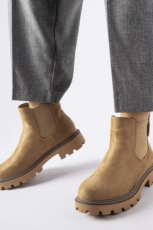Botines de invierno color arena, "Big...