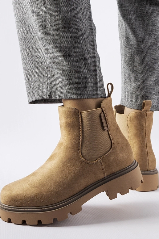 Botines de invierno color arena, "Big...
