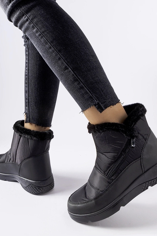 Botas de nieve negras aislantes con...