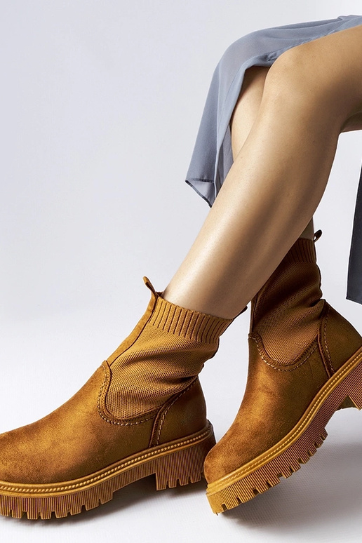 Botas de ante sintético marrón Big...