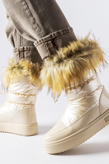 Botas de nieve con aislamiento beige MM274380