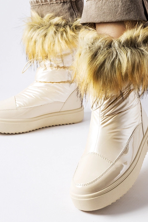 Botas de nieve con aislamiento beige...