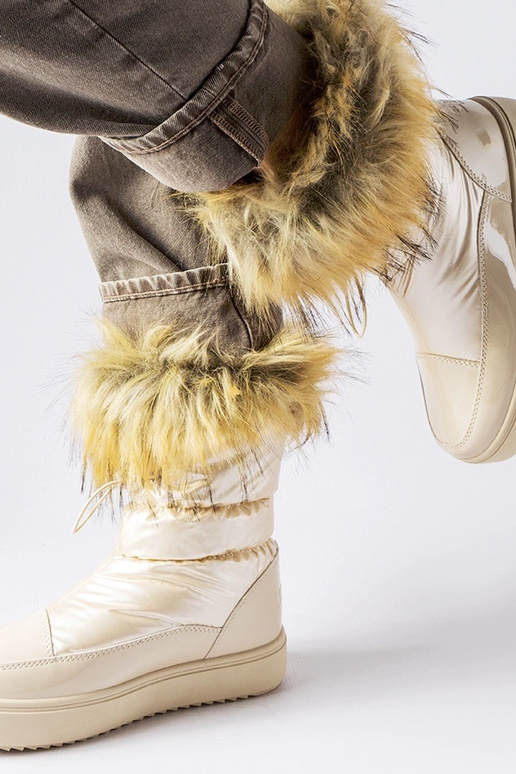 Botas de nieve con aislamiento beige...