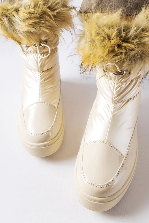 Botas de nieve con aislamiento beige...