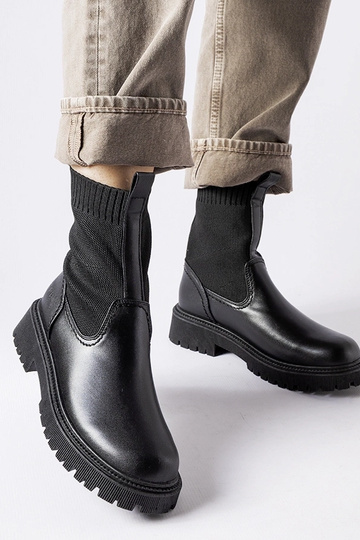 Botines negros de slip-on,...