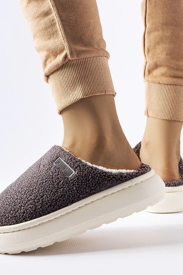 Pantuflas de invierno con aislamiento gris Big Star MM274134