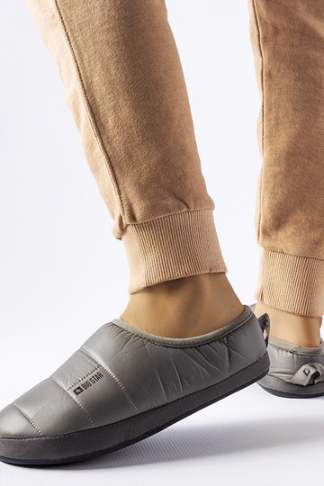 Pantuflas de invierno con aislamiento gris Big Star KK274603