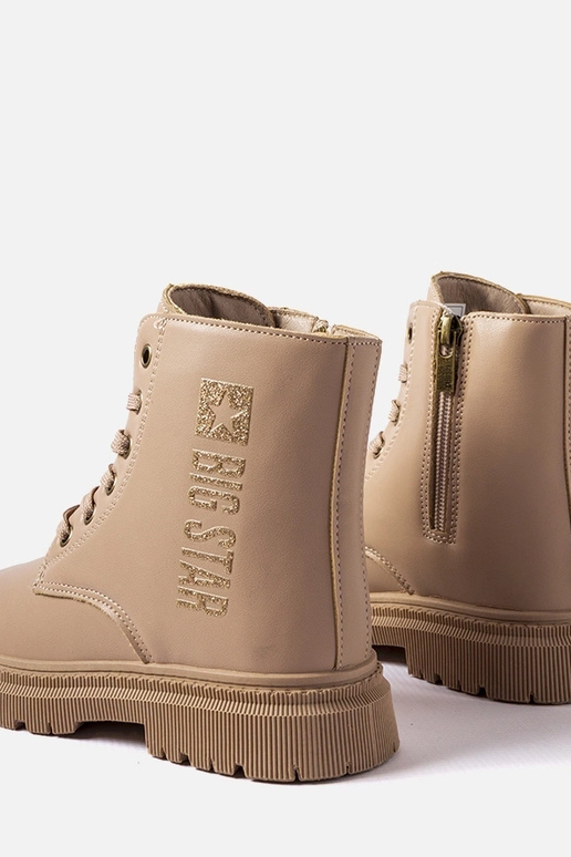 Botines de invierno color arena, "Big... Botines de invierno color arena, "Big...