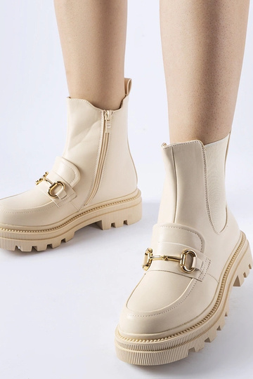 Botines beige con protector visible Sailetto