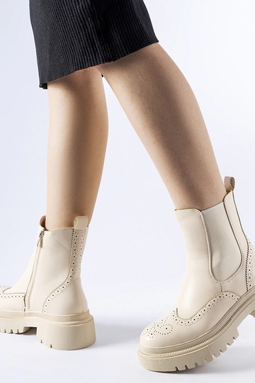 Botines color arena con... 2