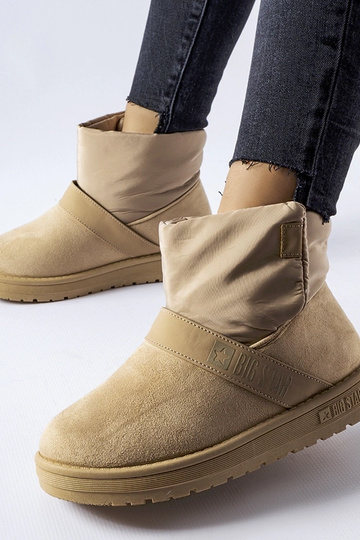 Botines sand color y negros de ante sintético "Big Star MM274322"