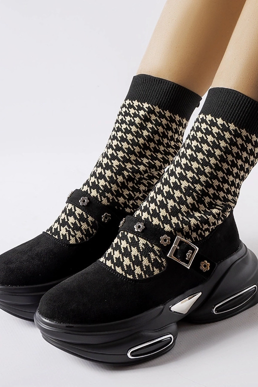 Botines pata de gallo negros de Ivan