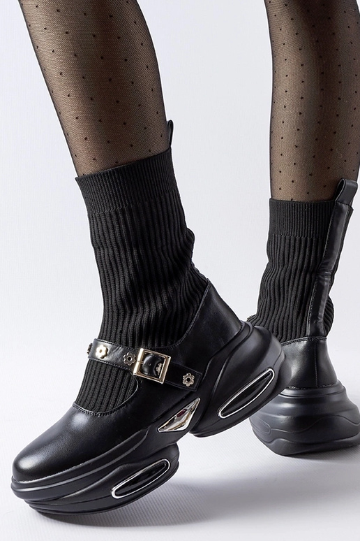 Botas negras estilo calcetín Ivana