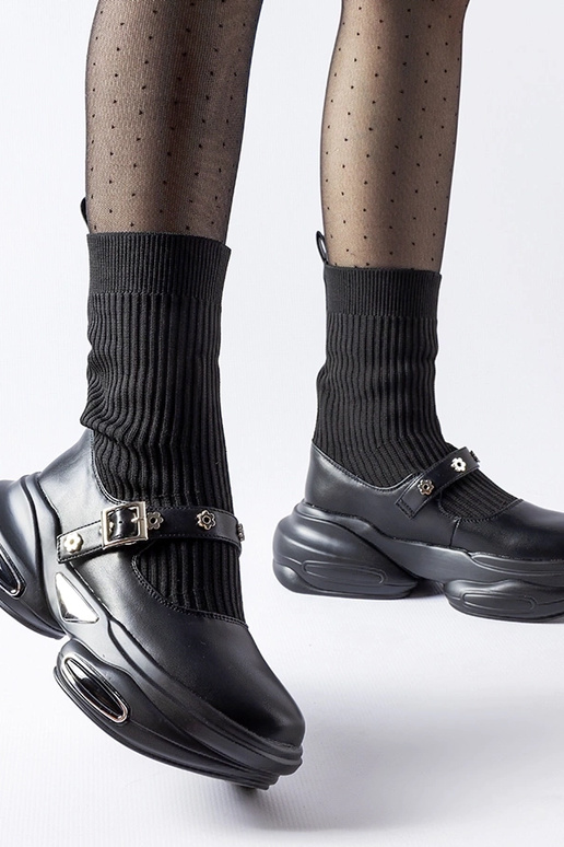Botas negras estilo calcetín Ivana