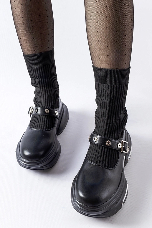 Botas negras estilo calcetín Ivana