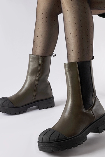 Botas Chelsea con aislamiento en color verde oscuro de Porcigatone