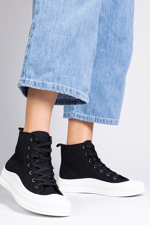 Zapatos altos negros con plataforma,... Zapatos altos negros con plataforma,...