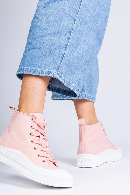 Zapatos altos rosas con plataforma,... Zapatos altos rosas con plataforma,...