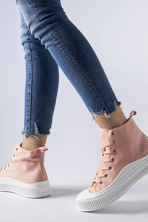 Zapatos altos rosas con plataforma,... Zapatos altos rosas con plataforma,...