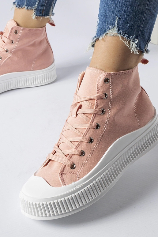 Zapatos altos rosas con plataforma,... Zapatos altos rosas con plataforma,...