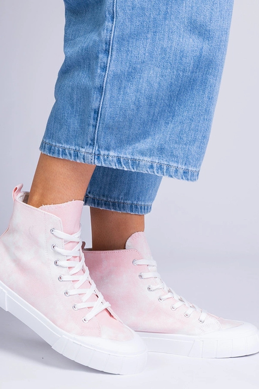 Zapatos rosas por encima del tobillo,... Zapatos rosas por encima del tobillo,...