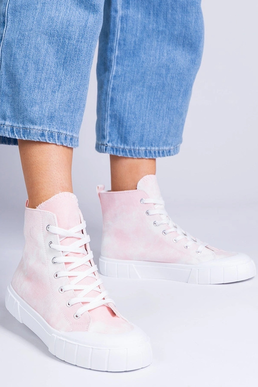 Zapatos rosas por encima del tobillo,... Zapatos rosas por encima del tobillo,...