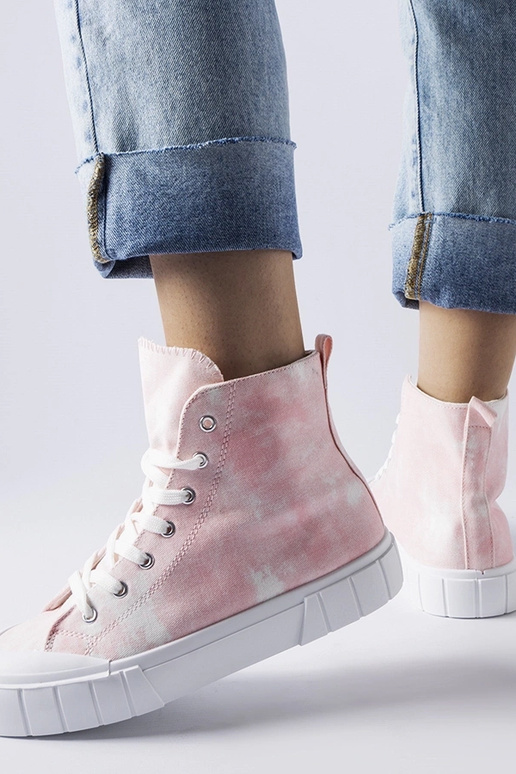 Zapatos rosas por encima del tobillo,... Zapatos rosas por encima del tobillo,...