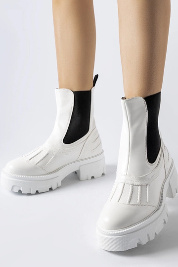 Botas de trabajo invernales blancas y robustas, "Carruba"