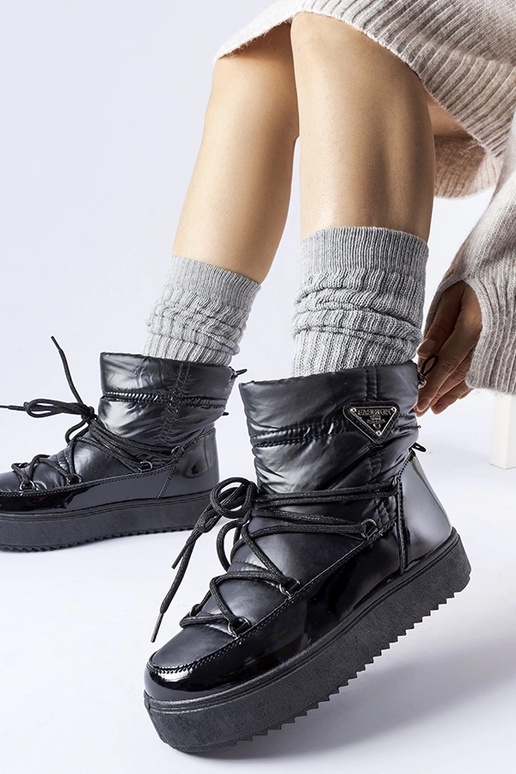 Botas de nieve negras con aislamiento...