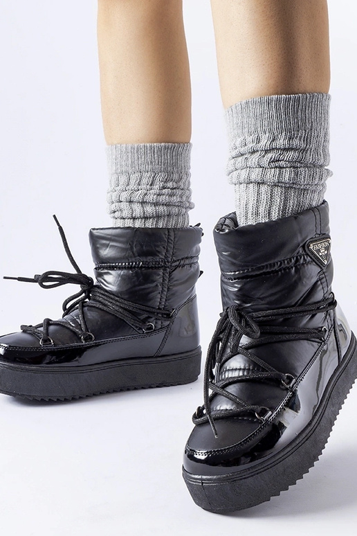 Botas de nieve negras con aislamiento...