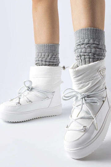 Botas de nieve blancas con...