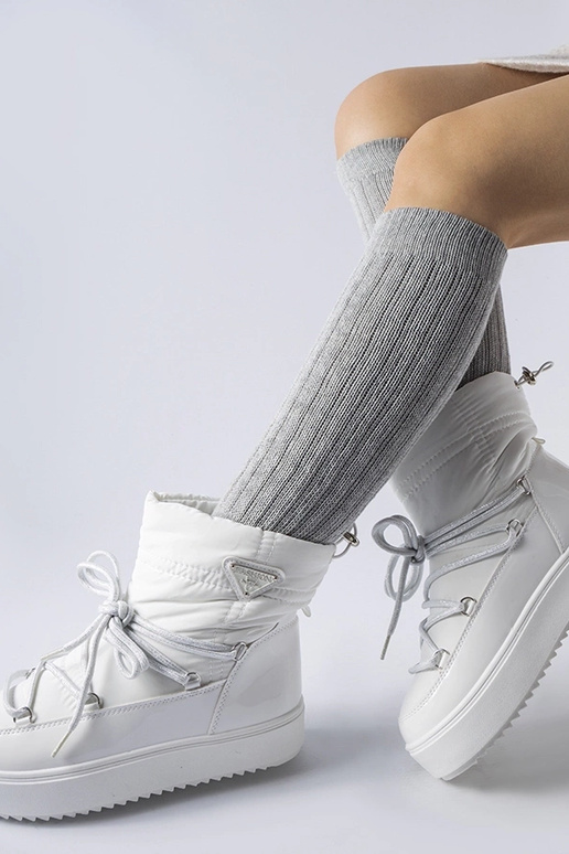 Botas de nieve blancas con...