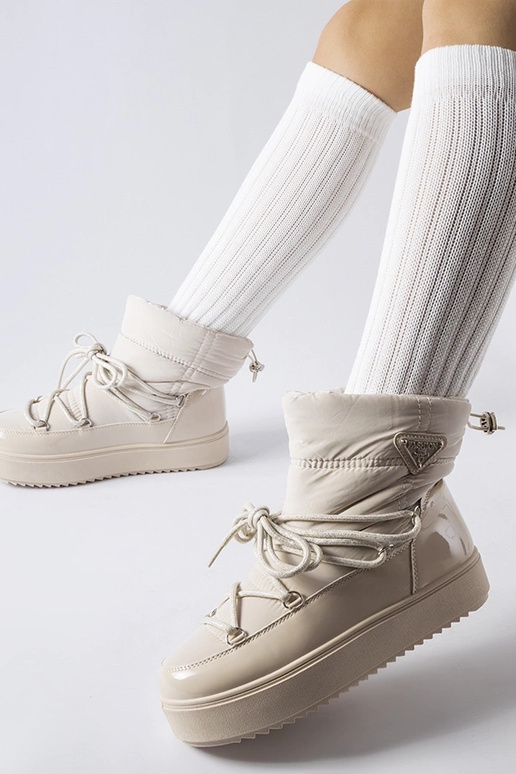 Botas de nieve beige con aislamiento...