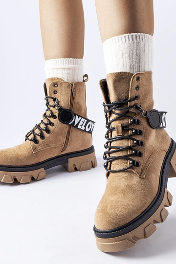 Botines color arena con... 2