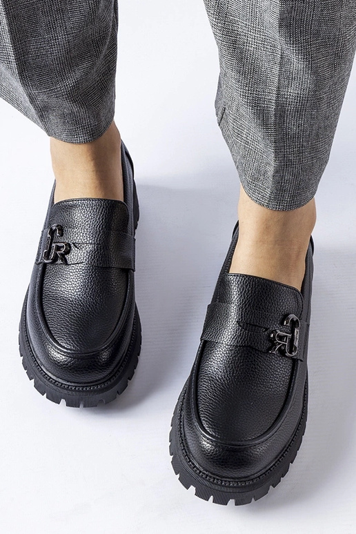 Mocasines clásicos negros con...