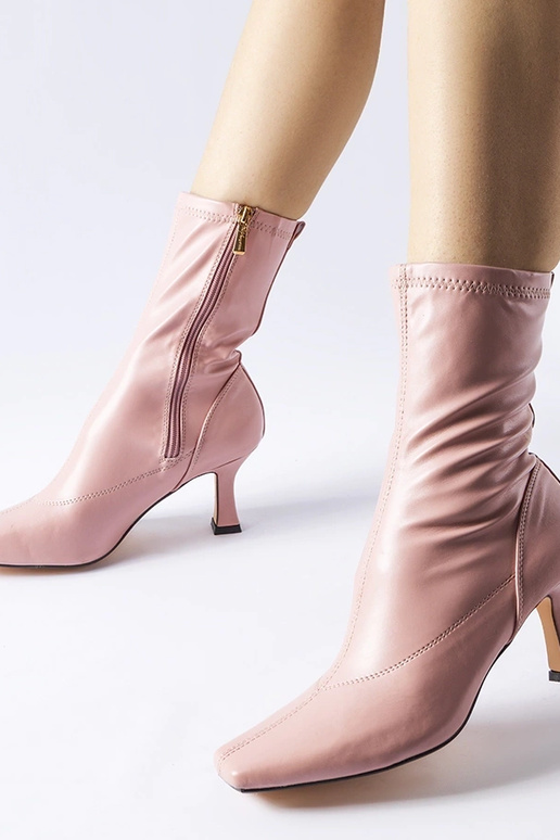 Botines rosas de tacón bajo Luisella